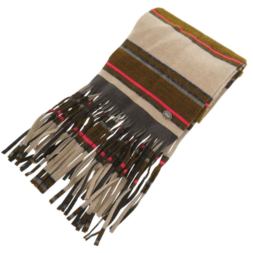 Chanel Scarf cashmere Embellished striped cashmere scarf Multicolor