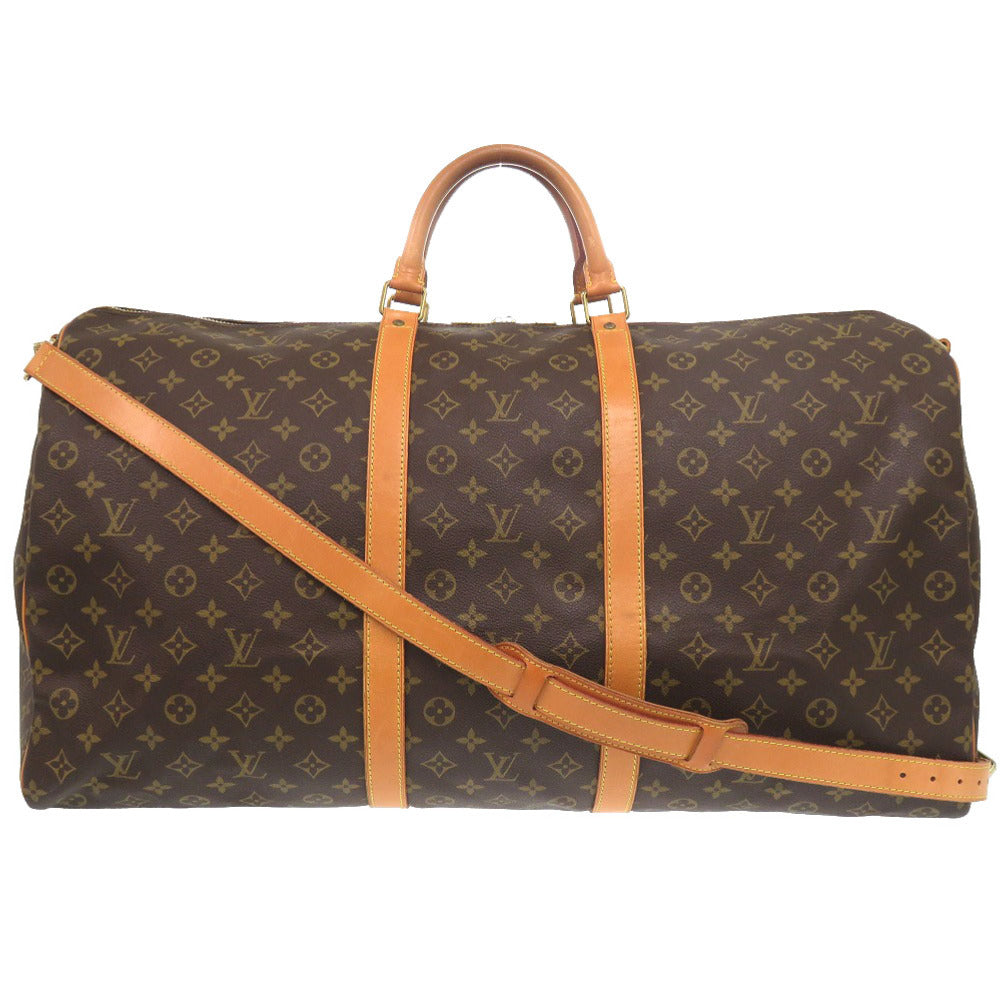 Louis Vuitton Boston Duffel M41412 Keepall bandouliere60 Monogram Canvas Brown Travel Bag