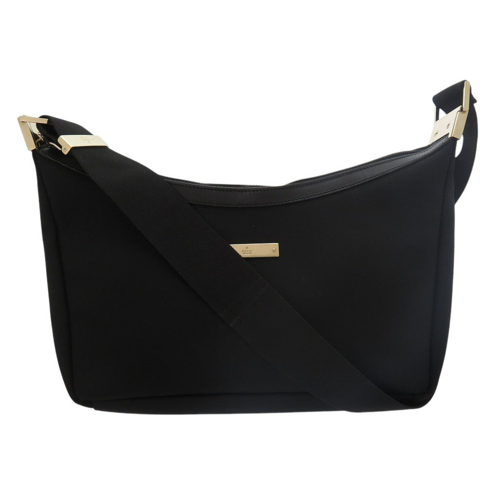 Gucci Canvas Black Logo Shoulder Bag