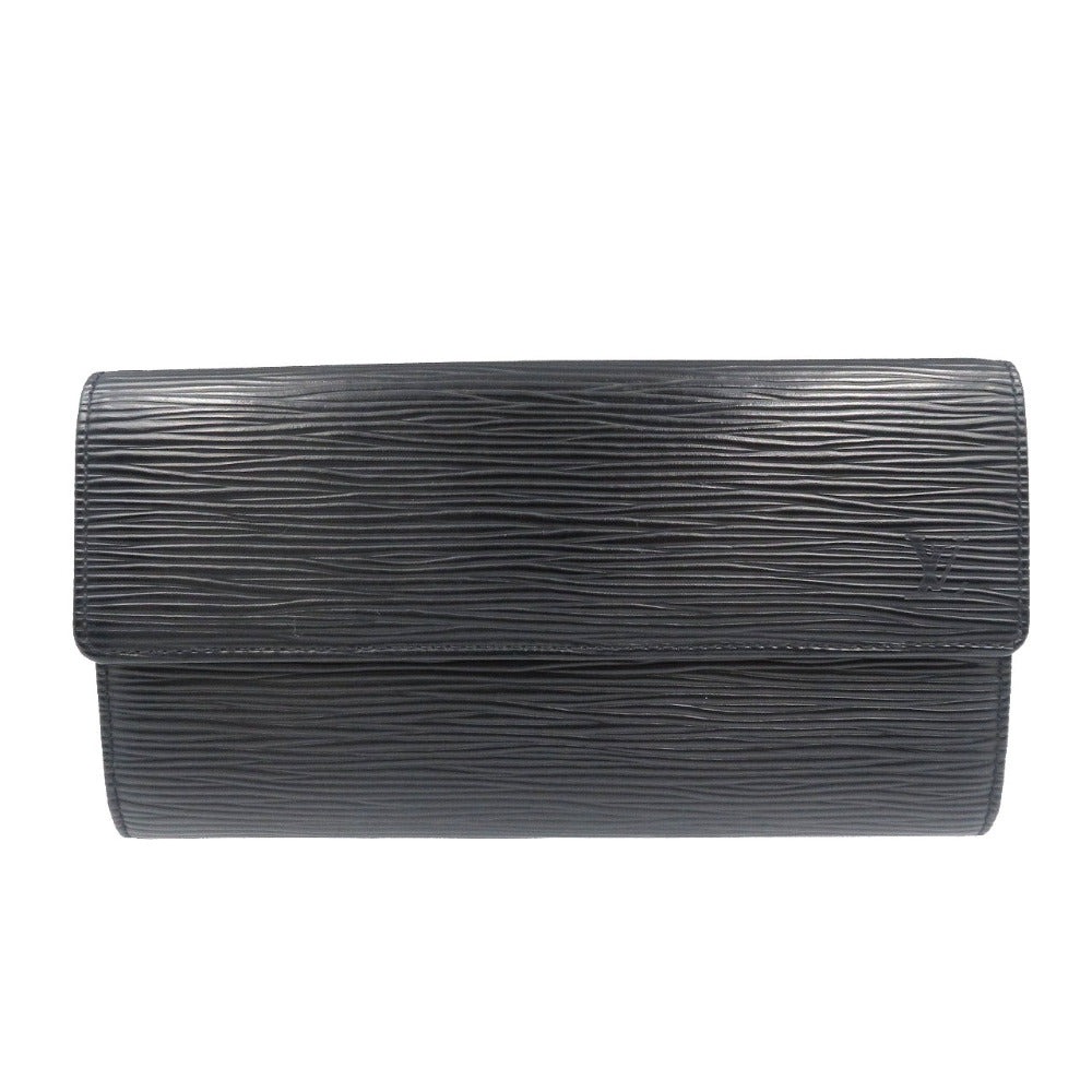 Louis Vuitton Long Purse M63592 Epi Noir Leather Wallet Case