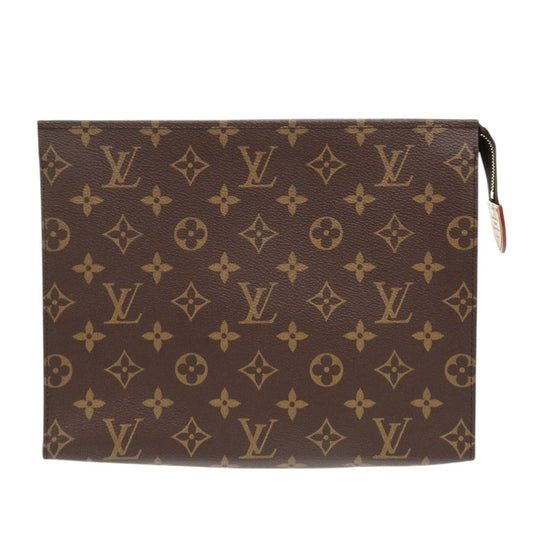 Louis Vuitton M47542 Poche toilette26 Monogram Canvas Brown Clutch Bag