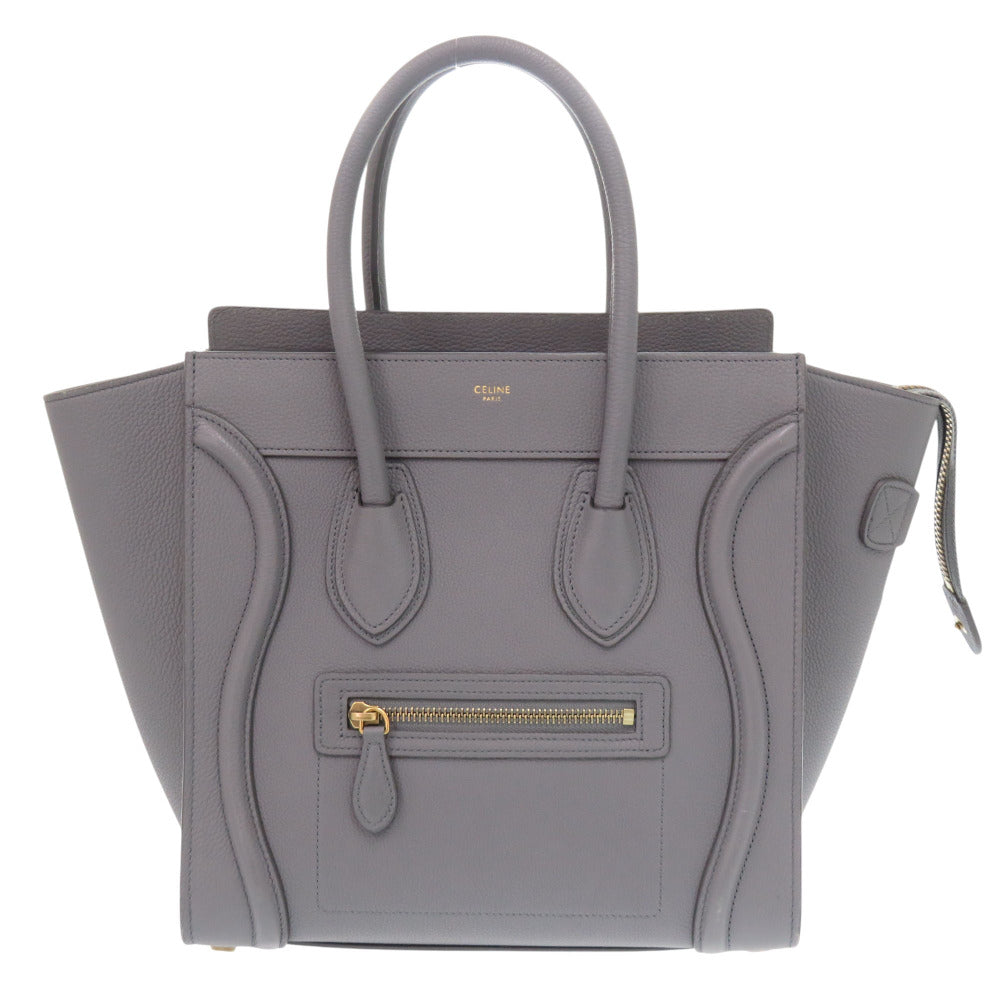 Gray Luggage Micro Shopper Women Leather Travel Bag