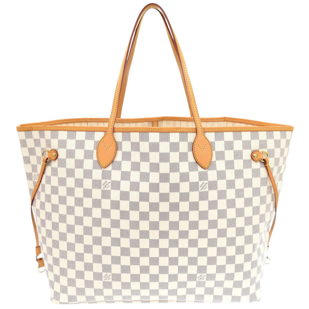 Louis Vuitton N51108 Damier Azur Damier Azur Canvas White Neverfull Tote Bag