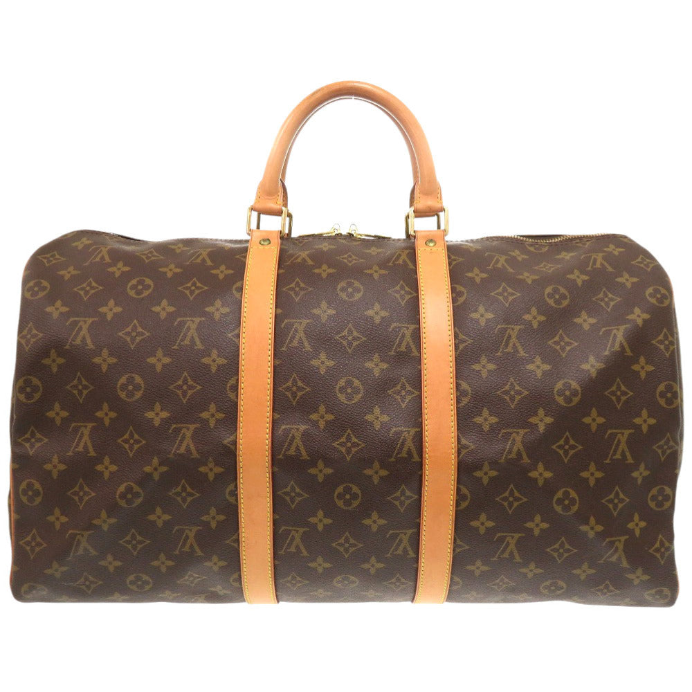 Louis Vuitton Boston Duffel M41426 Keepall 50 Monogram Canvas Brown Travel Bag 6K0784Ls5A9