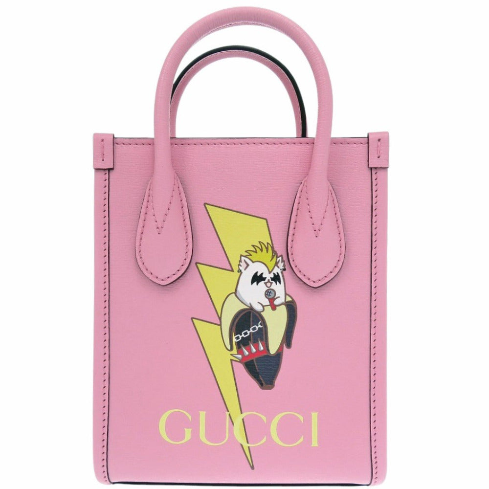 Gucci Bananya collaboration Leather Pink Handbag 6K1552Lzz5R5