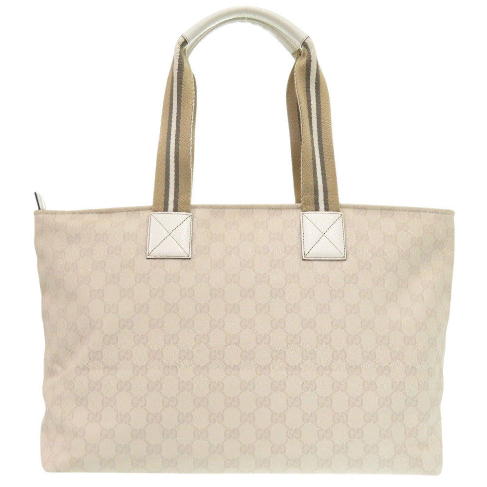 Gucci GG Ivory Sherry line Canvas Tote Bag