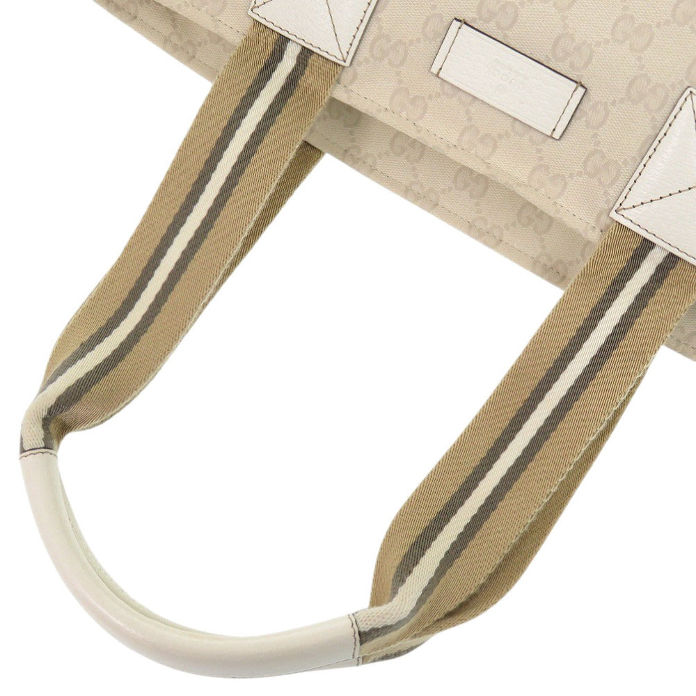 Gucci GG Ivory Sherry line Canvas Tote Bag