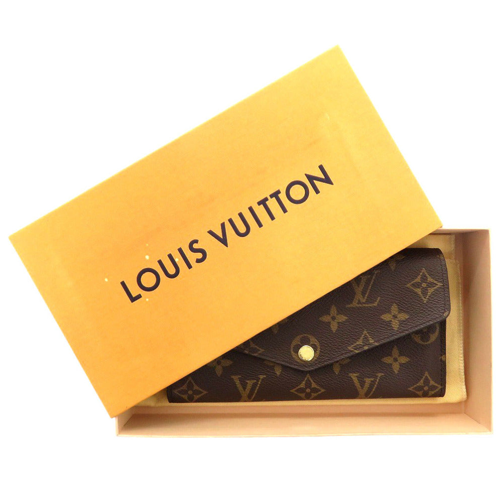 Louis Vuitton Long Purse M60531 Portefeuille Sarah Monogram Canvas Brown Wallet Case