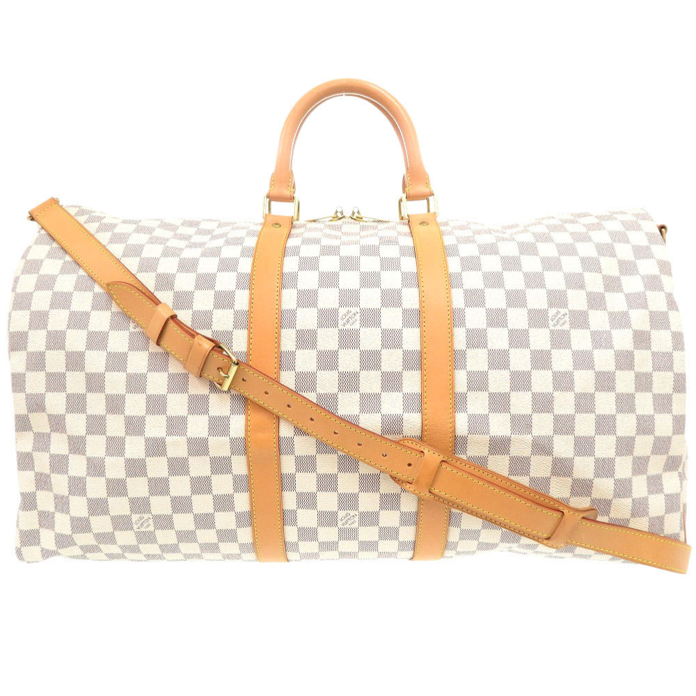 Louis Vuitton Boston Duffel N41429 Damier Azur Canvas White Travel Bag 6K1583Ieb6A6