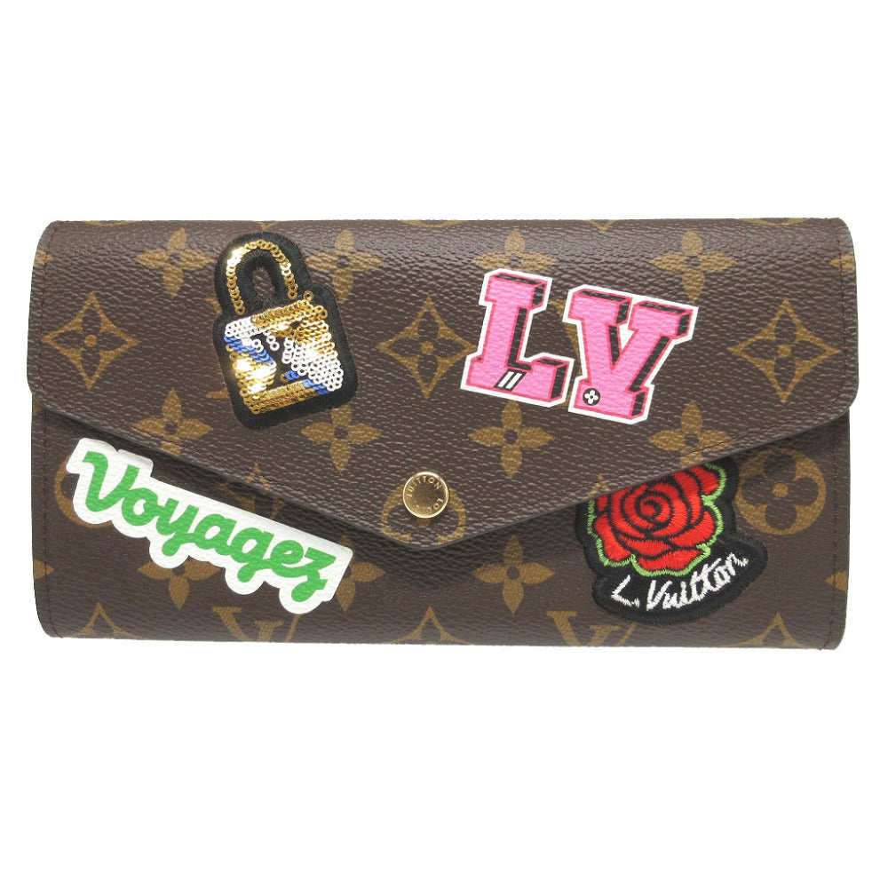 Louis Vuitton Long Purse M63318 Two fold Monogram Canvas Brown Wallet Case