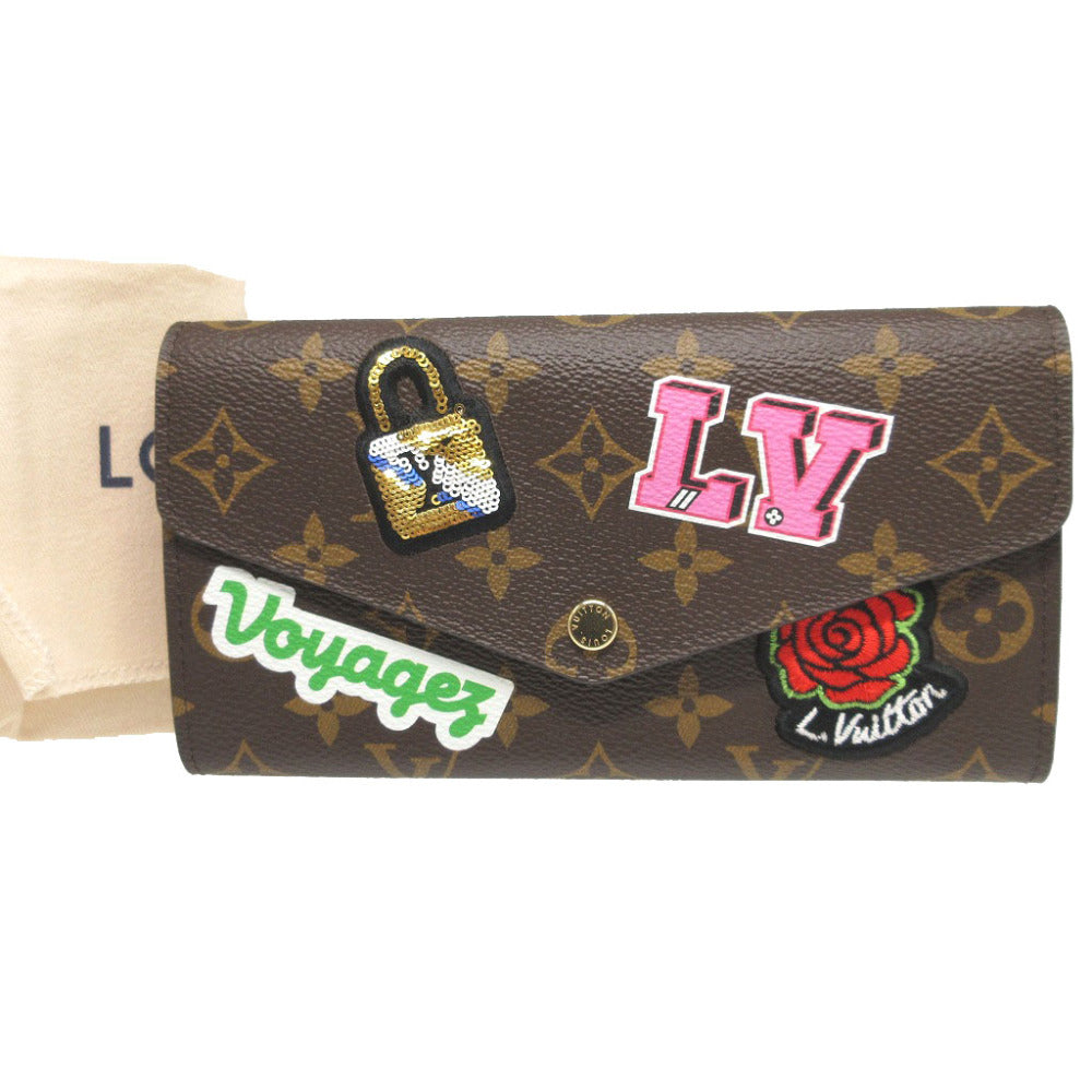 Louis Vuitton Long Purse M63318 Two fold Monogram Canvas Brown Wallet Case