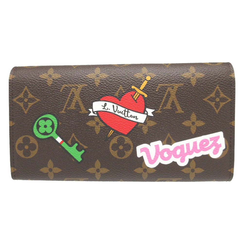 Louis Vuitton Long Purse M63318 Two fold Monogram Canvas Brown Wallet Case