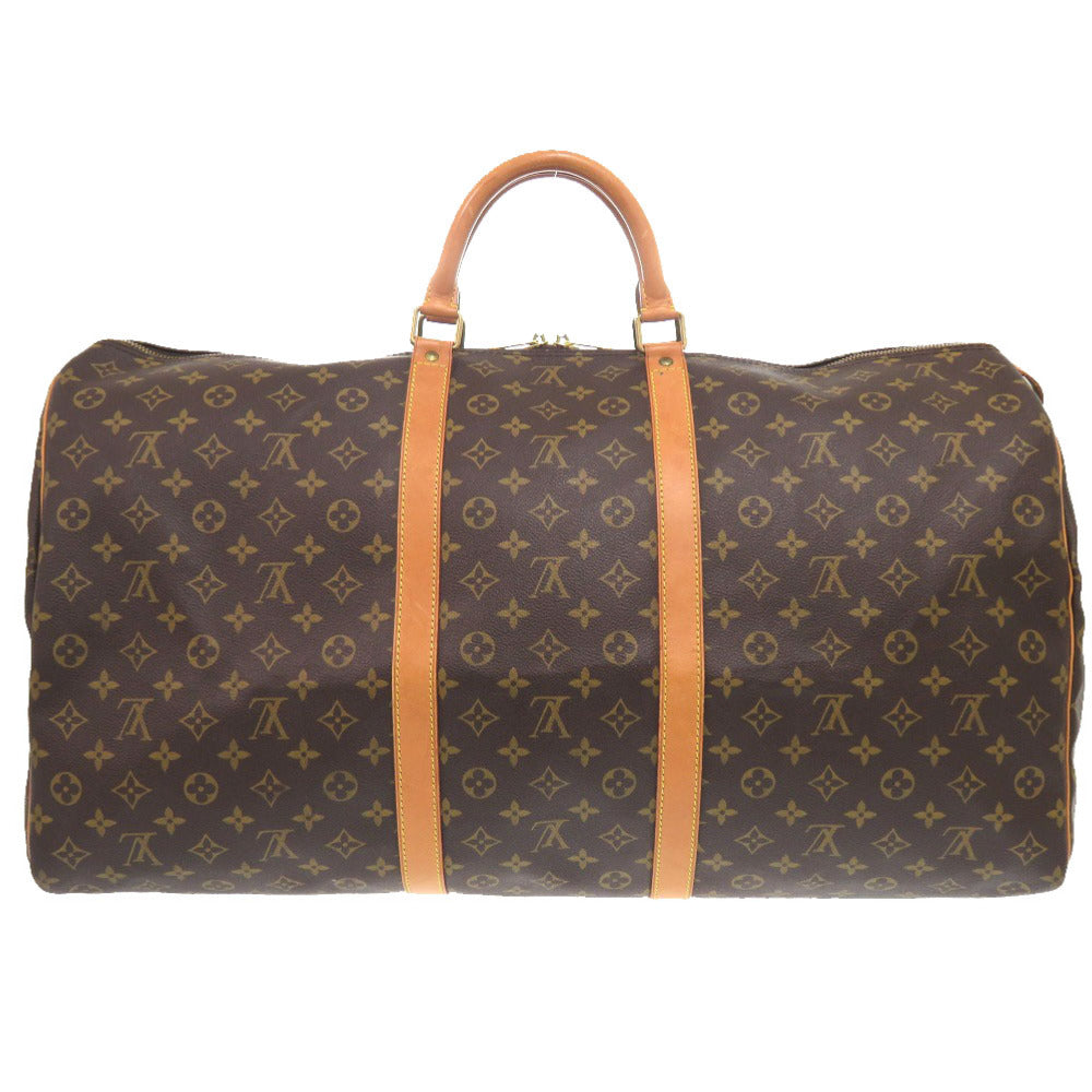 Louis Vuitton Boston Duffel M41422 Keepall 60 Monogram Canvas Brown Travel Bag 3