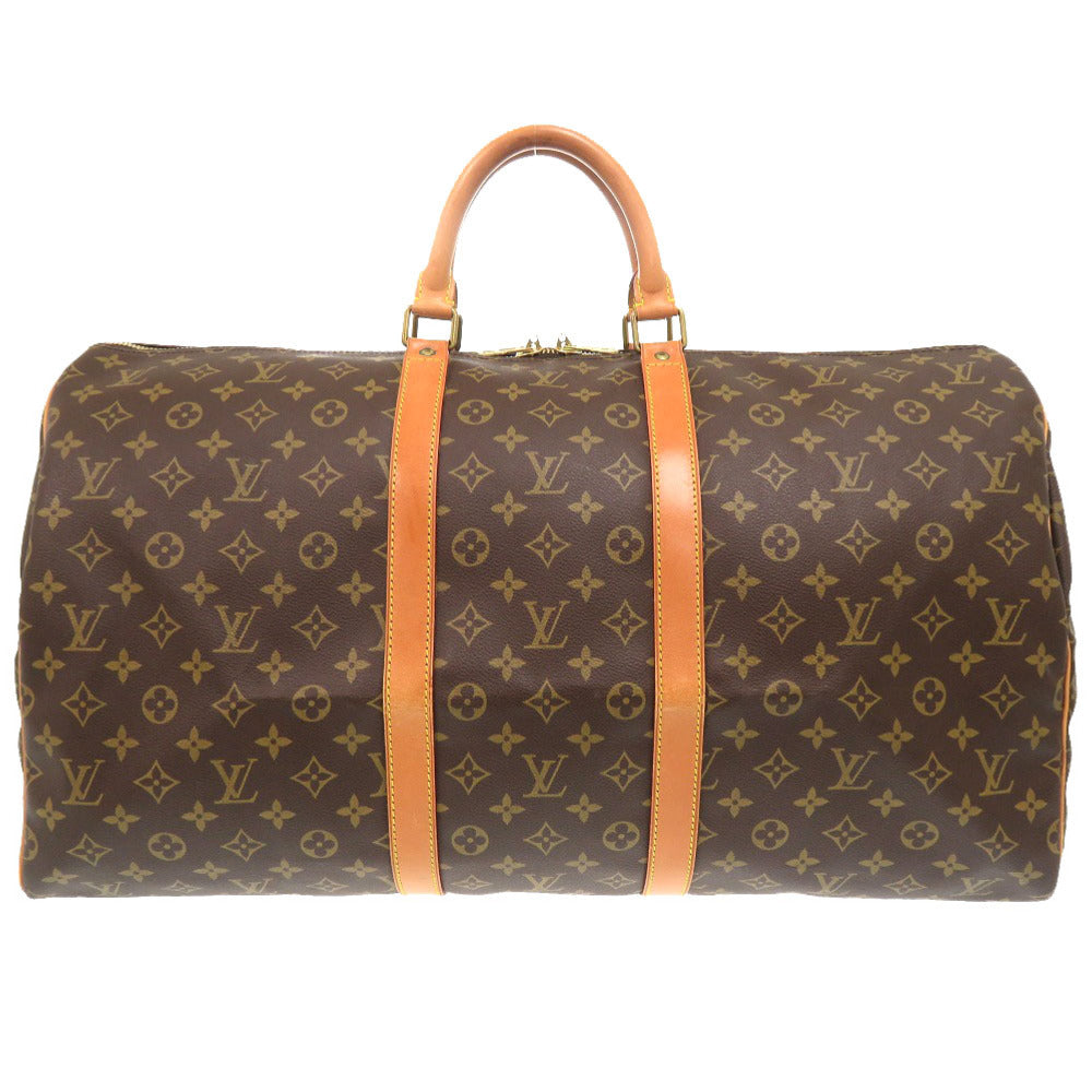 Louis Vuitton Boston Duffel M41424 Keepall 55 Monogram Canvas Brown Travel Bag 6L1248Gl5A11