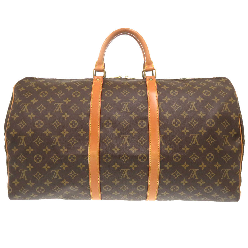 Louis Vuitton Boston Duffel M41424 Keepall 55 Monogram Canvas Brown Travel Bag 6L1248Gl5A11