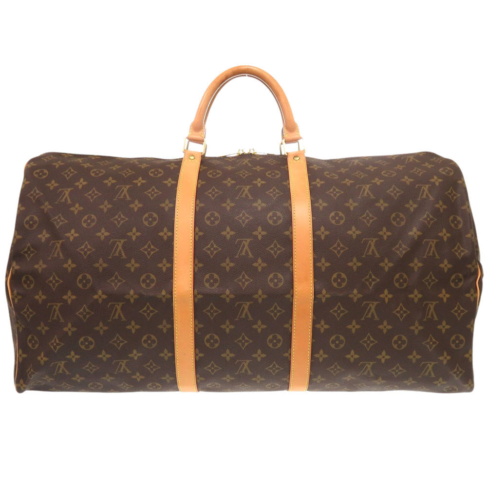 Louis Vuitton Boston Duffel M41422 Keepall 60 Monogram Canvas Brown Travel Bag 7