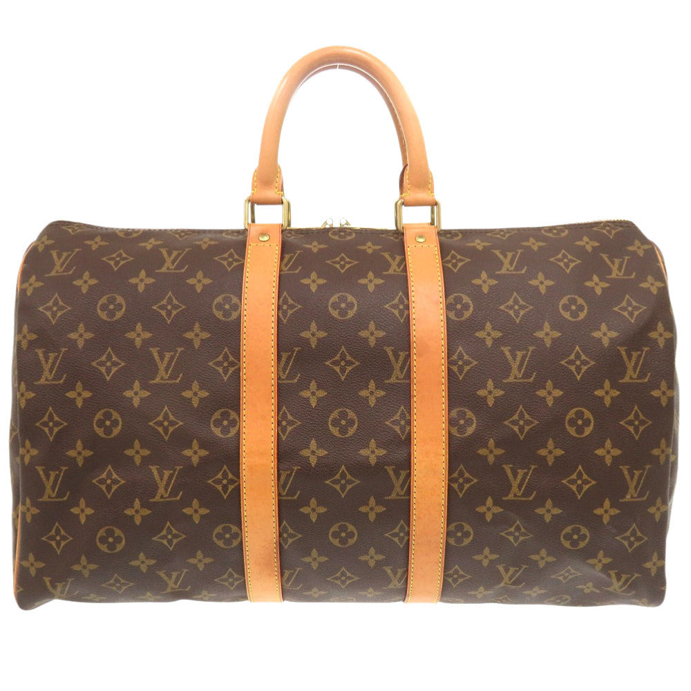 Louis Vuitton Boston Duffel M41428 Keepall 45 Monogram Canvas Brown Travel Bag 6L1352La5A11