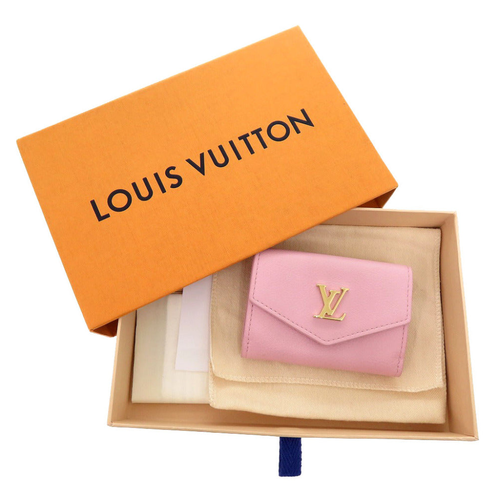 Louis Vuitton Tri-fold M80088 Portefeuille Rock Leather Pink Mini Wallet Case