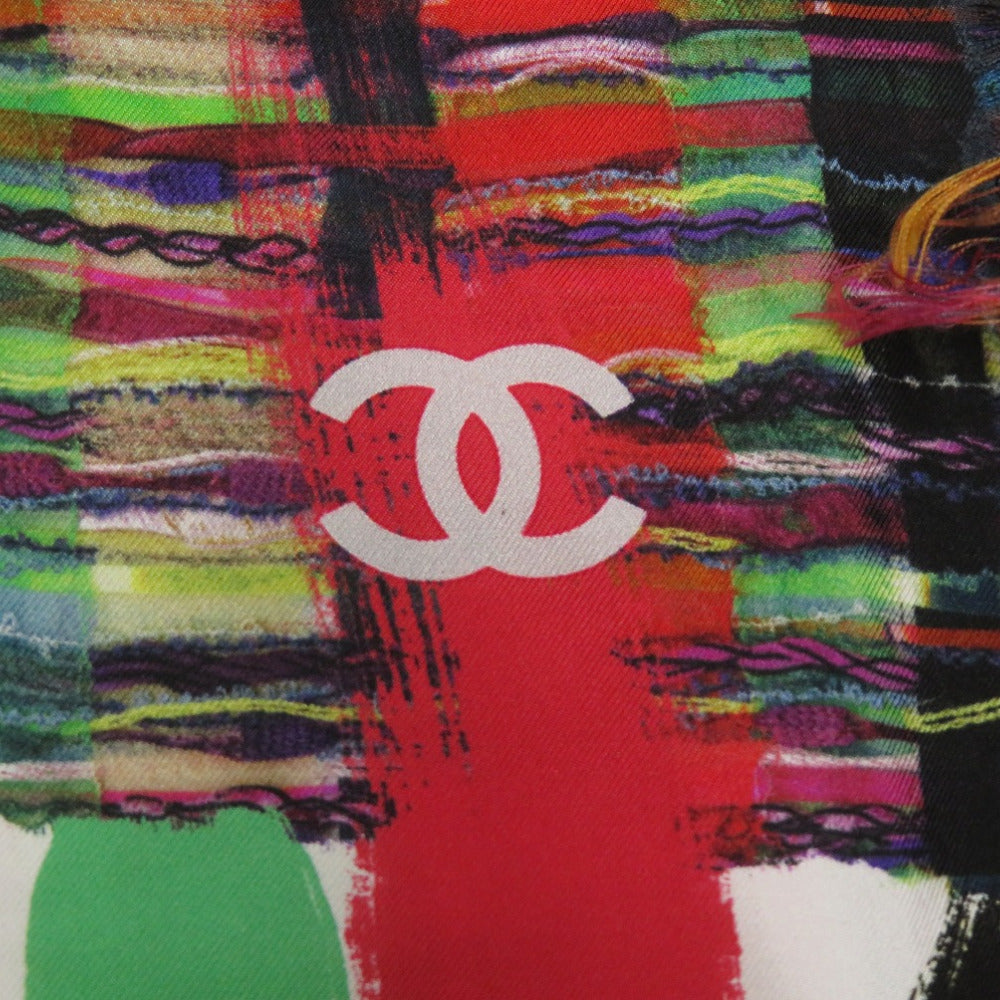Chanel Stall silk COCO Mark Stole Tweed Multicolor Handbag