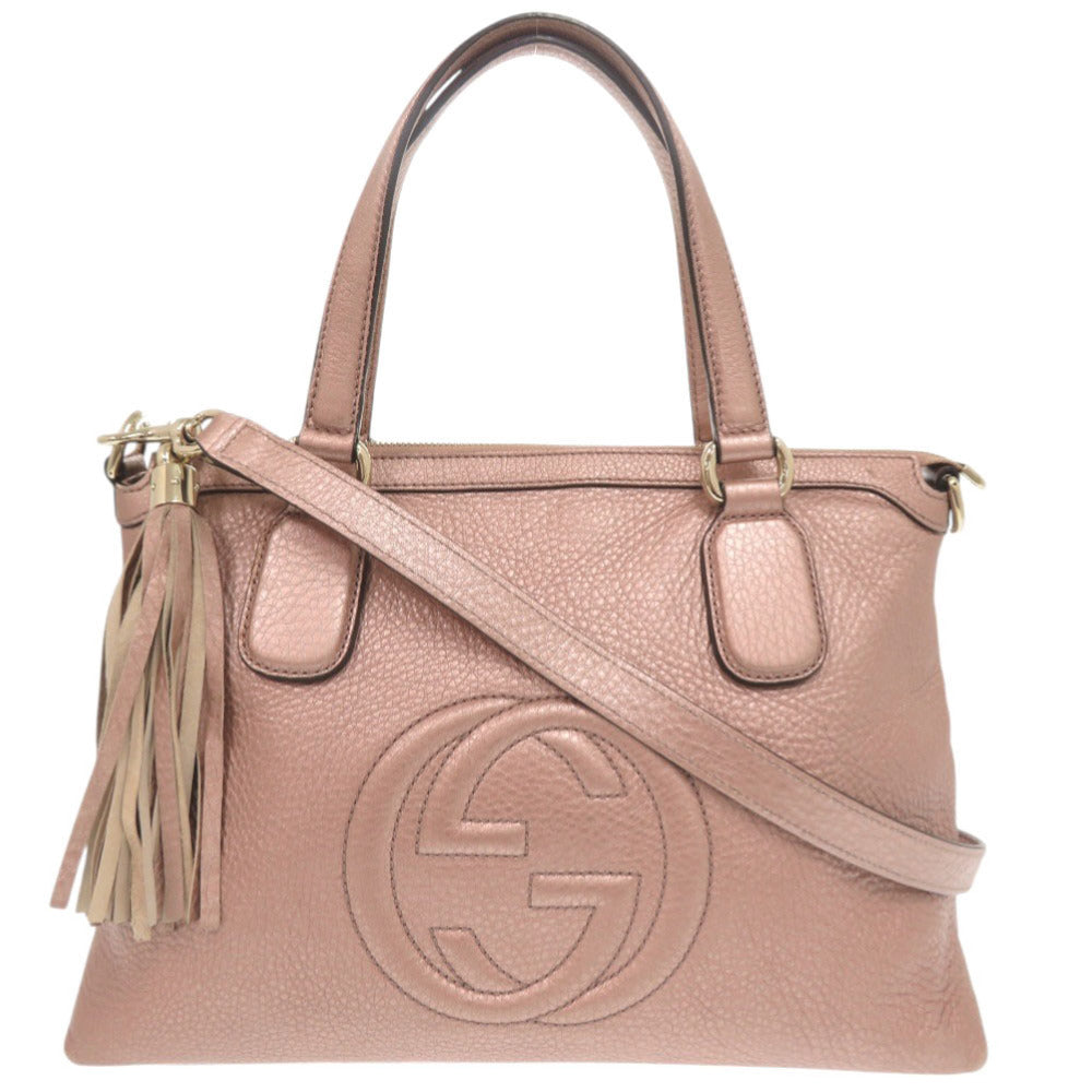 Gucci Soho Leather Pink Handbag