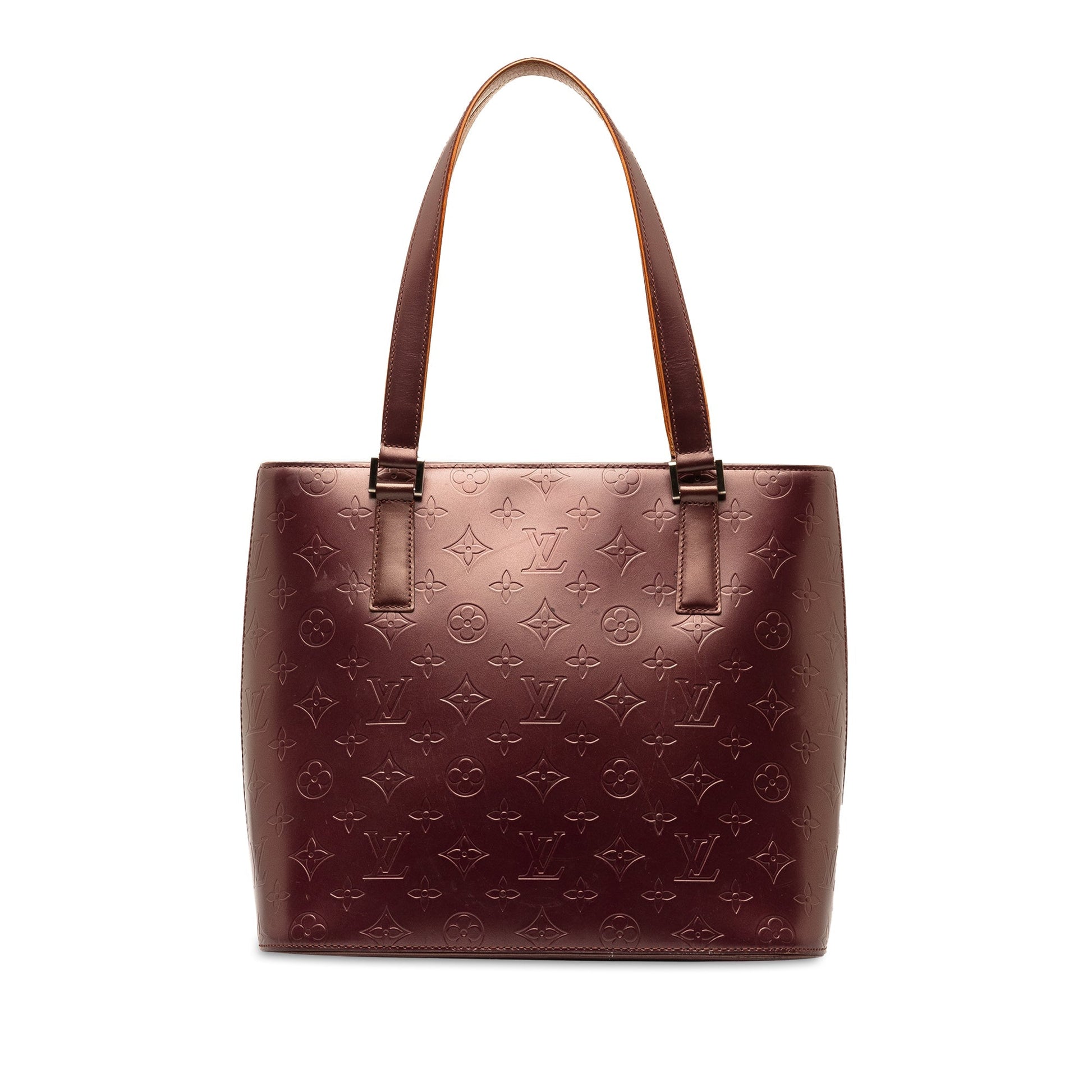 Red Louis Vuitton Monogram Mat Stockton Tote Bag
