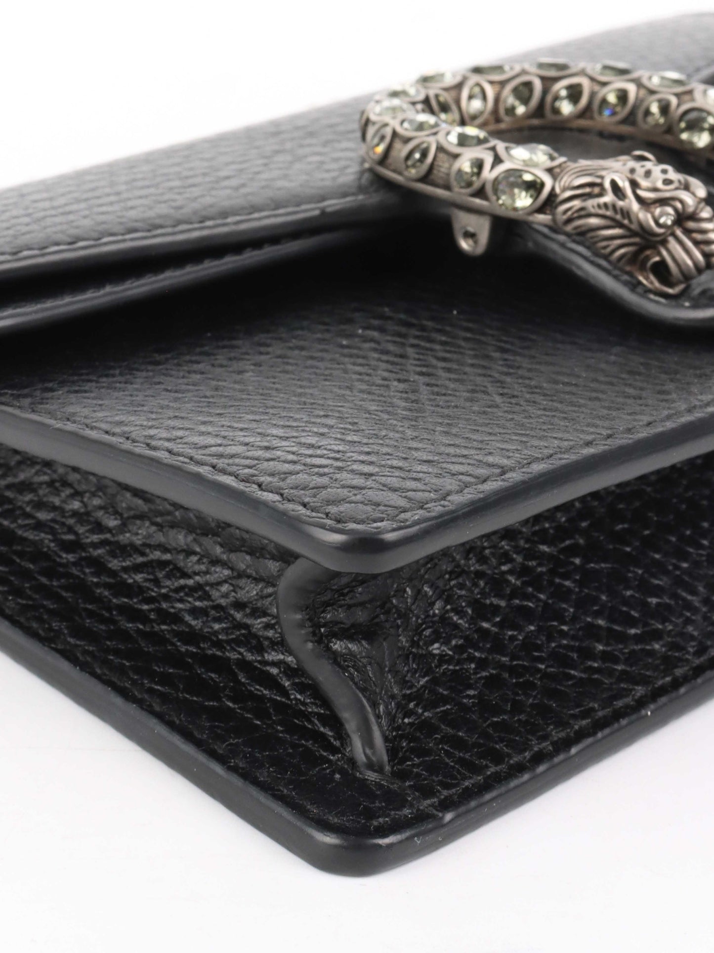 Gucci Black Super Mini Dionysus Bag.