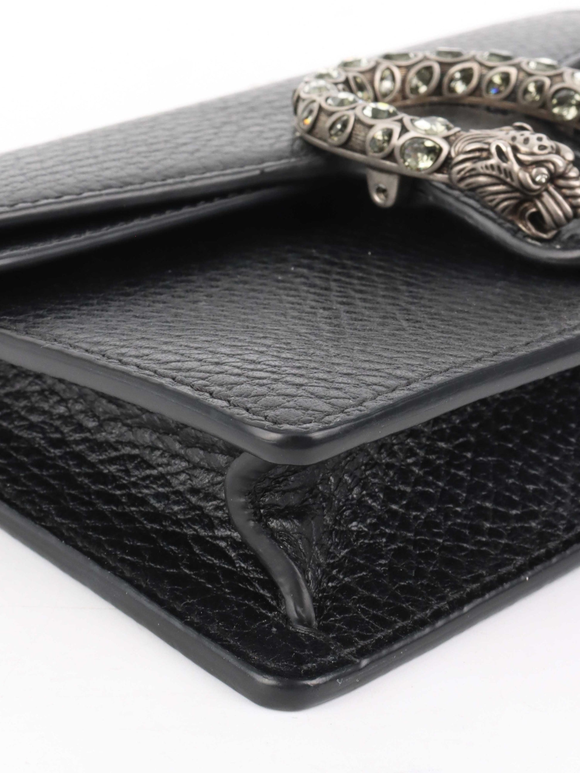 Gucci Black Super Mini Dionysus Bag.