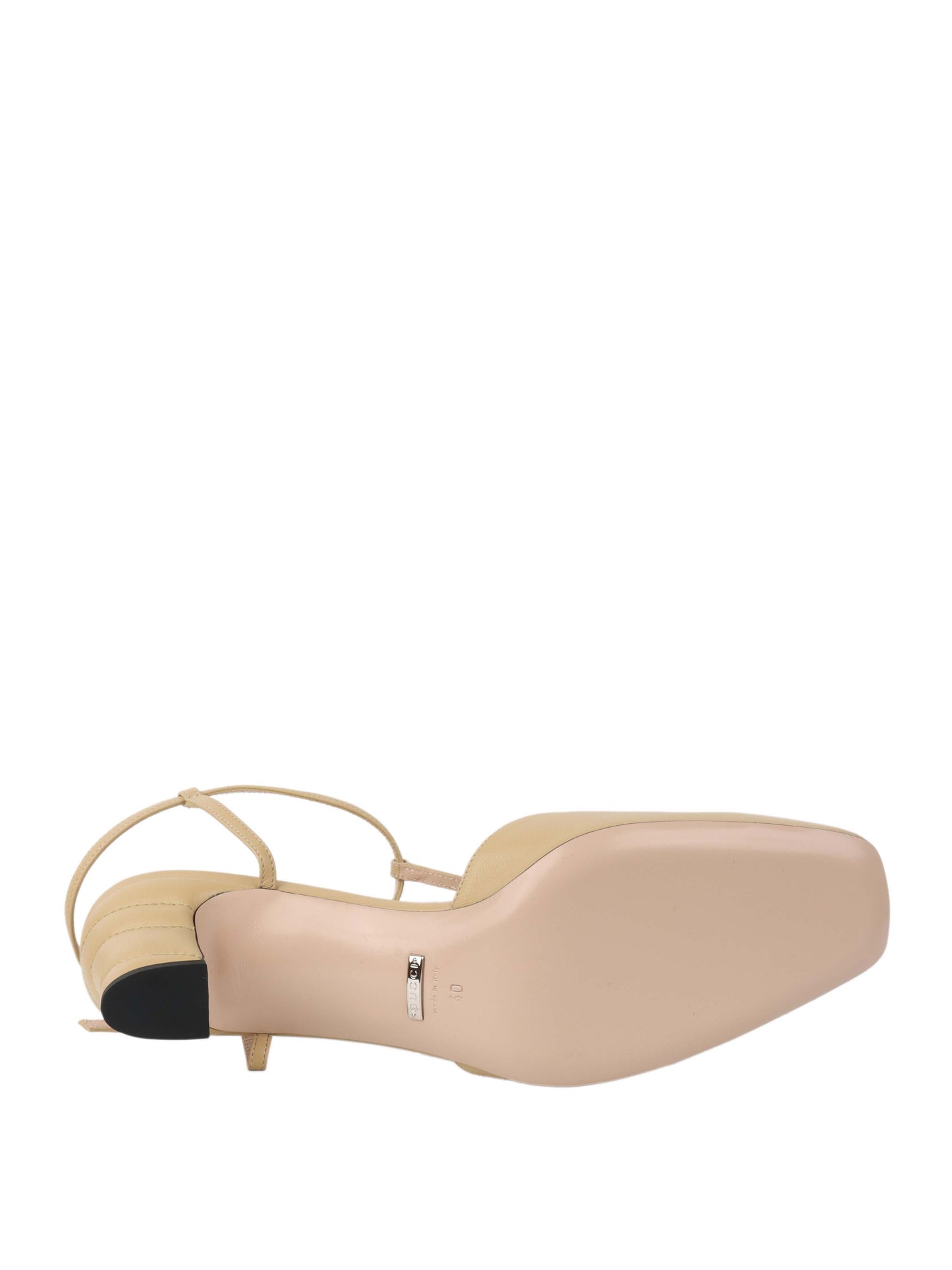 Gucci Beige Petite GG Slingback Pump.