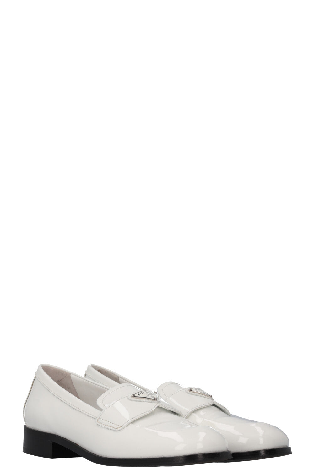 Prada Loafers Patent White Shoes