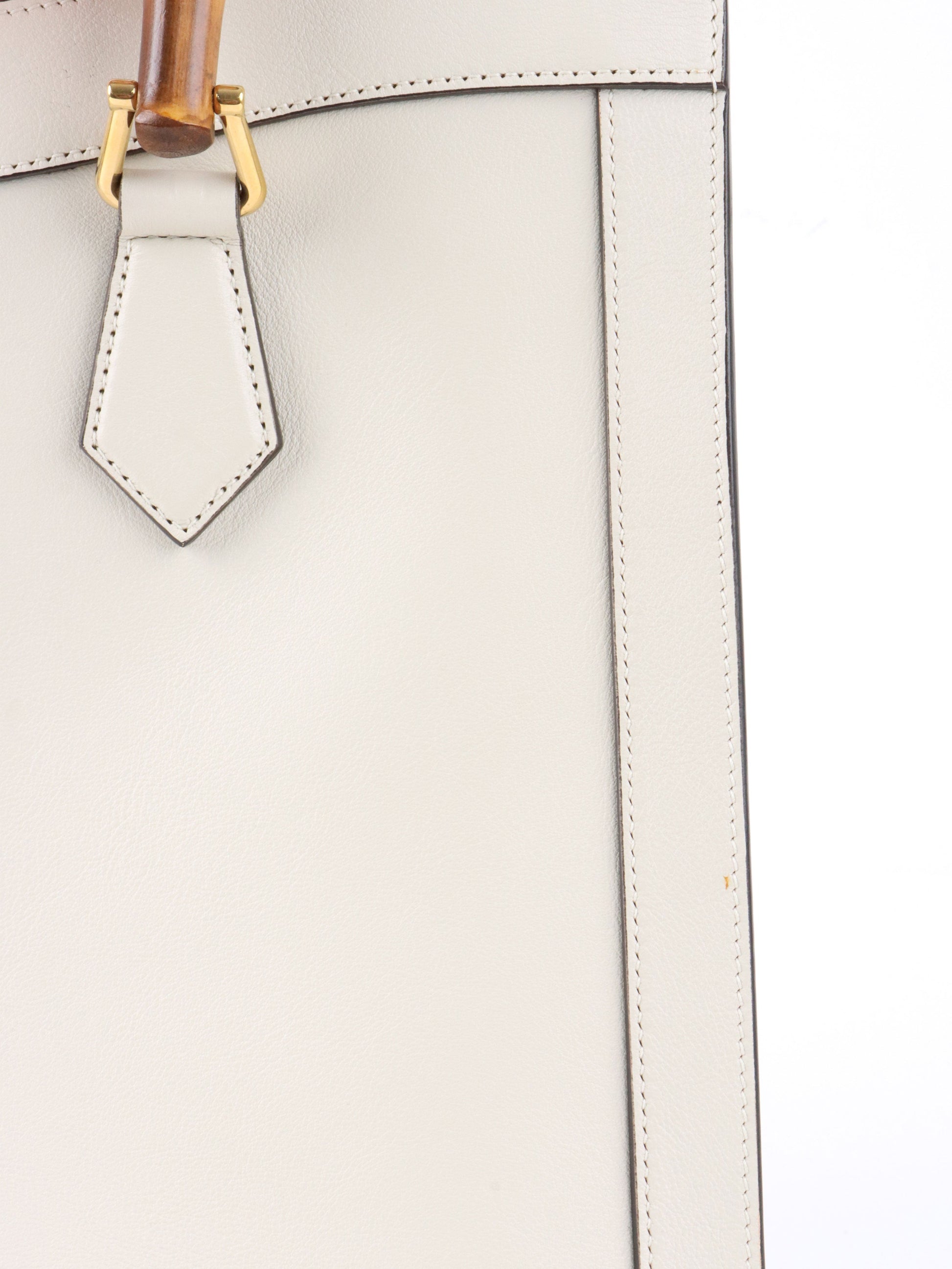 Gucci White Diana Large Tote Bag