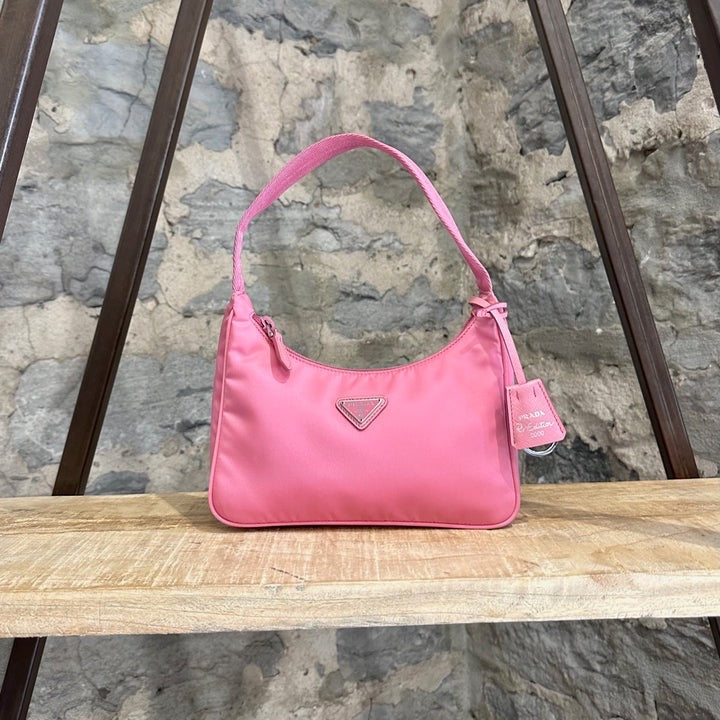 Prada Tessuto Re Edition Bag Pink Mini Shoulder Bag