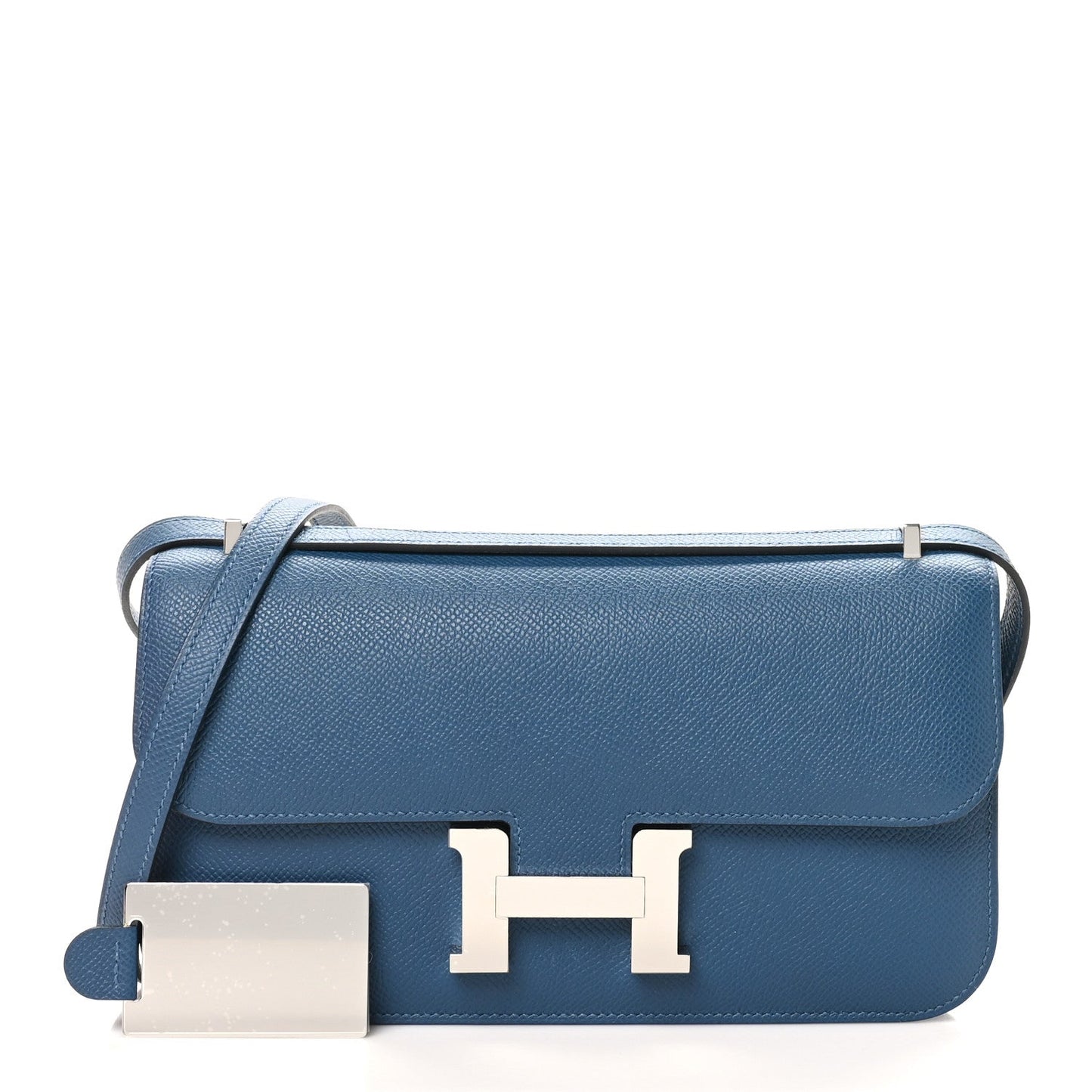 Hermes Epsom Constance Elan Deep Handbag Blue Travel Bag
