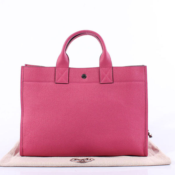 Hermes Luxury Briefcases Ladies Cow Handbag Leather Pink Travel Bag