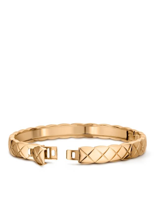 Coco Crush Quilted Diamond Bracelet Gold Chanel