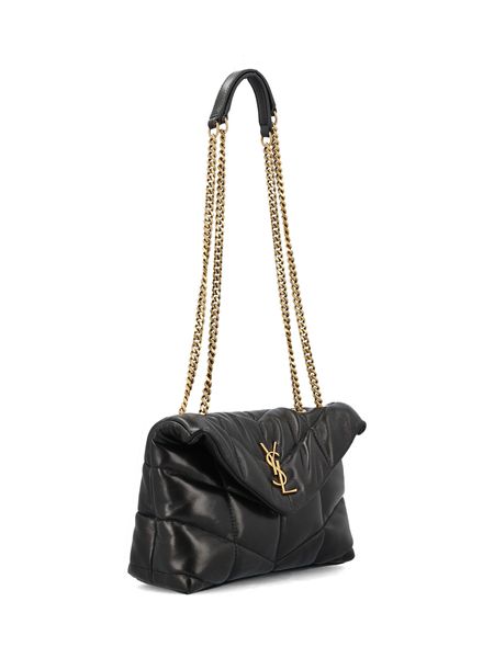 YSL Saint Laurent Saint Laurent Trending Women Quiltedpuffer Toy Shoulder Black Shoulder Bag