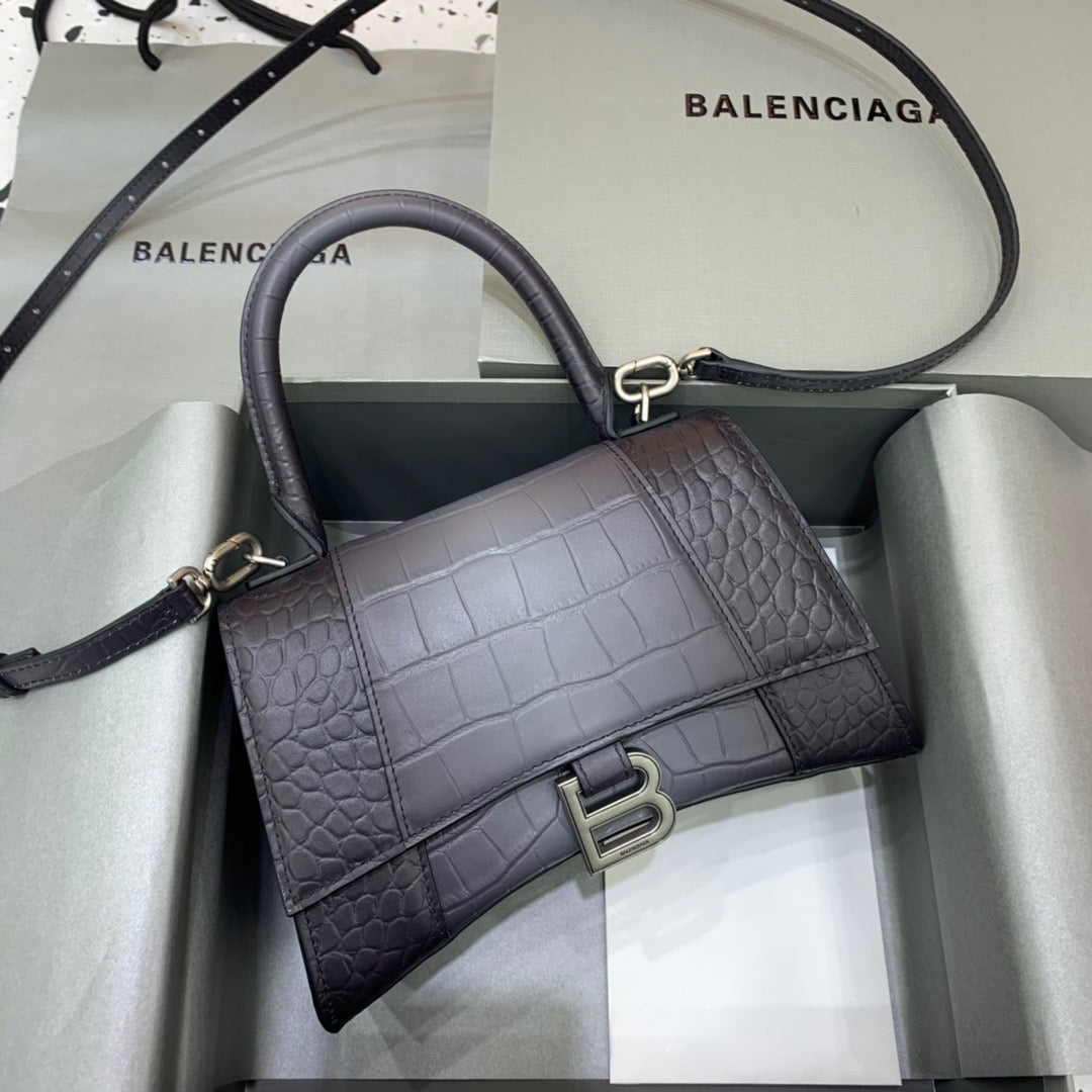 Top Quality Hourglass Handbag In Dark Grey Small Travel Bag