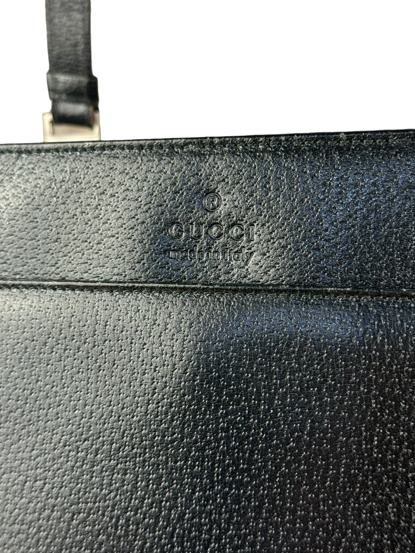 Gucci Black Leather Shoulder Tote
