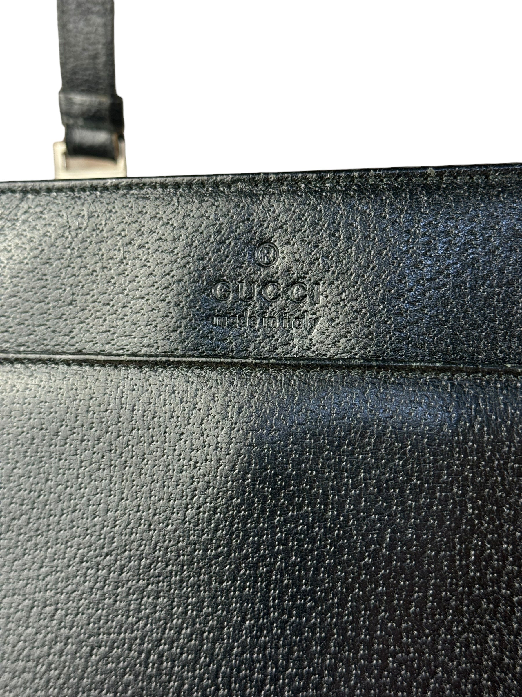 Gucci Black Leather Shoulder Tote