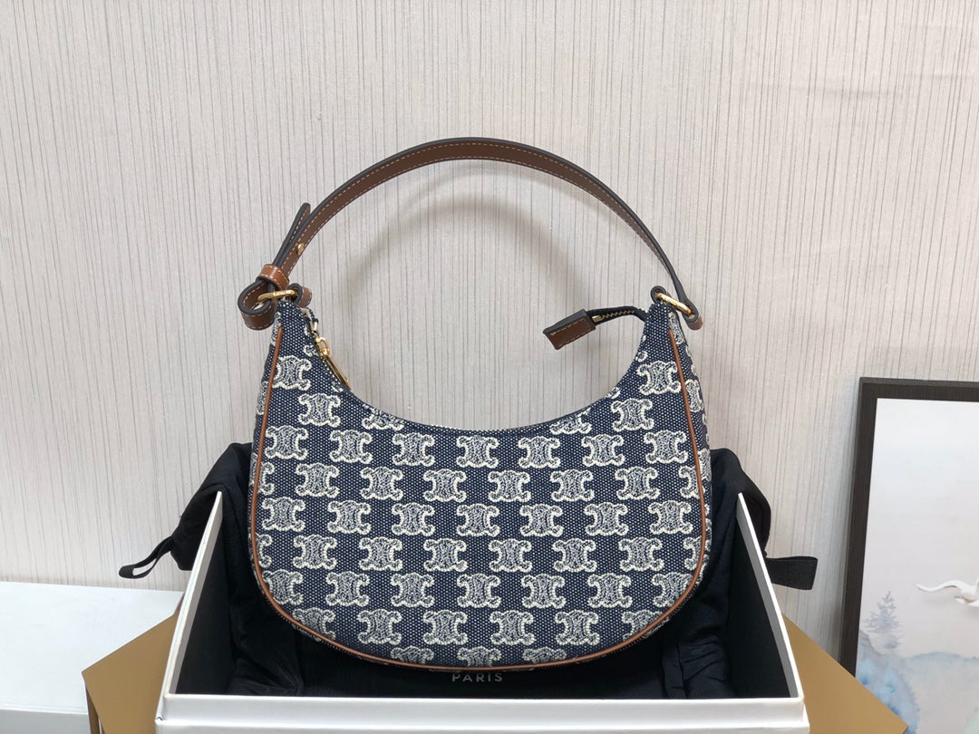 Top Quality Ava Bag In Triomphe For Canvas Denim Travel Bag