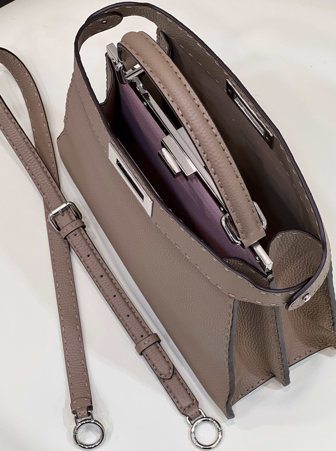 Fendi Iseeu Metop Qualityum Ff Brown Shoulder Bag