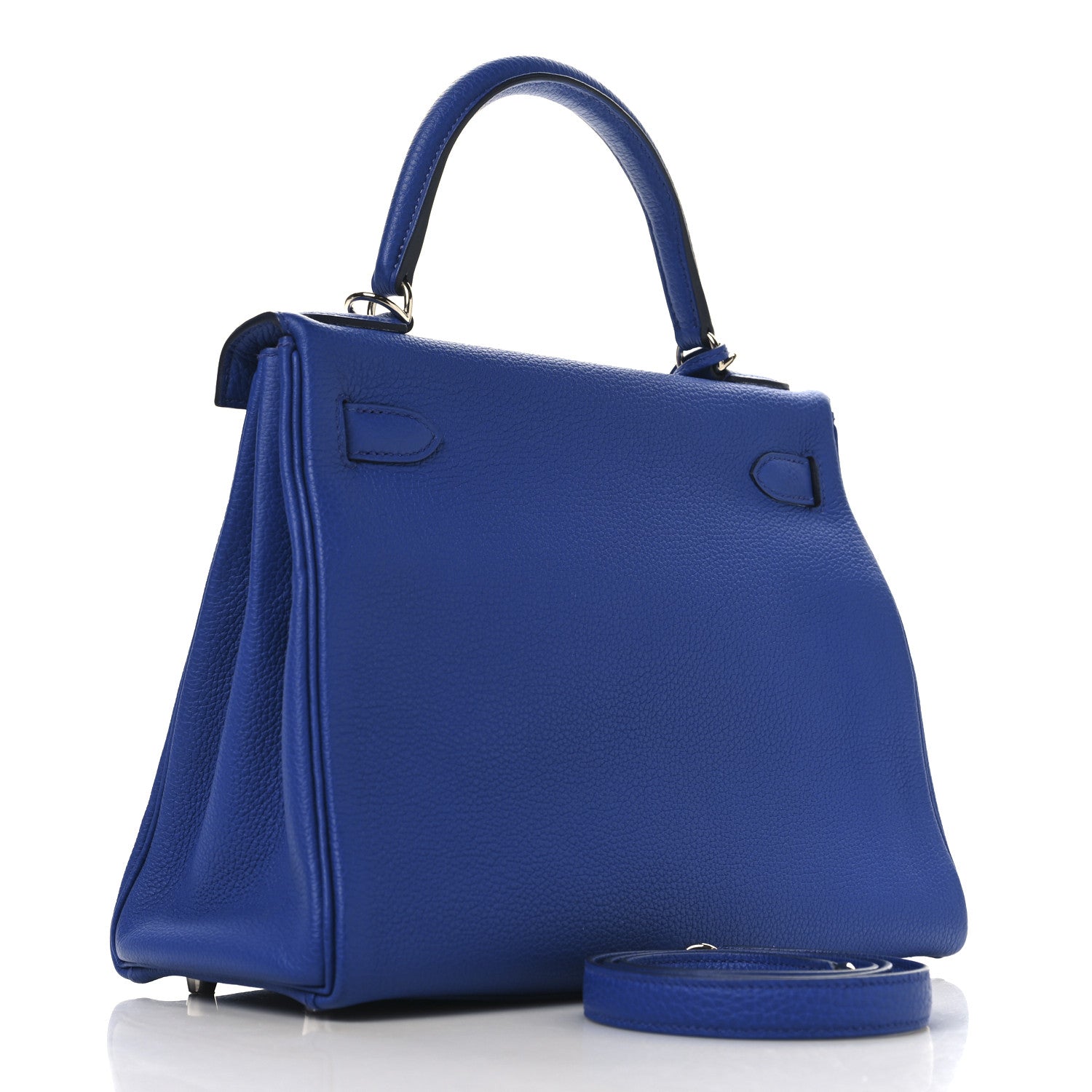 Hermes Togo Kelly Retourne Bleu Royal Handbag Travel Bag