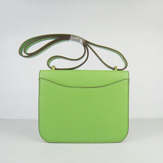 Hermes Luxury Constance Cowskin Bag H Golden Leather Green Travel Bag
