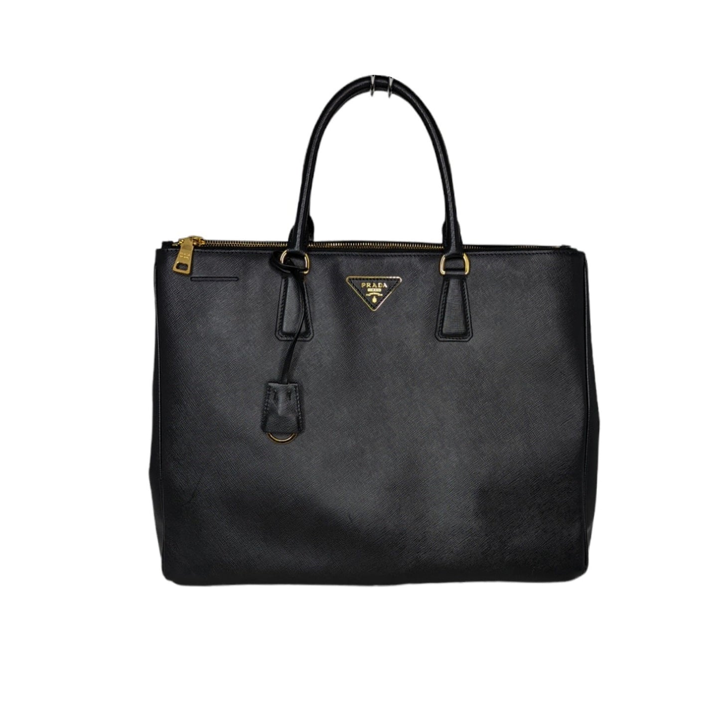 Prada Prada Nero Saffiano Lux Double Zip Tote Handbag Tote Bag