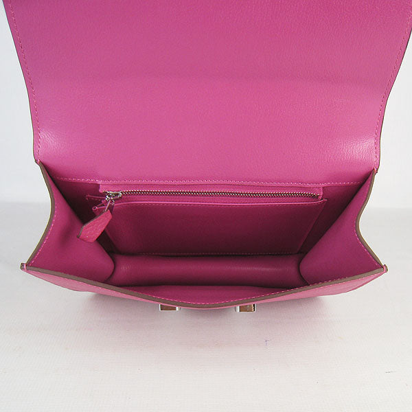 Hermes Luxury Constance Cowskin Bag H Peach Leather Silver Travel Bag
