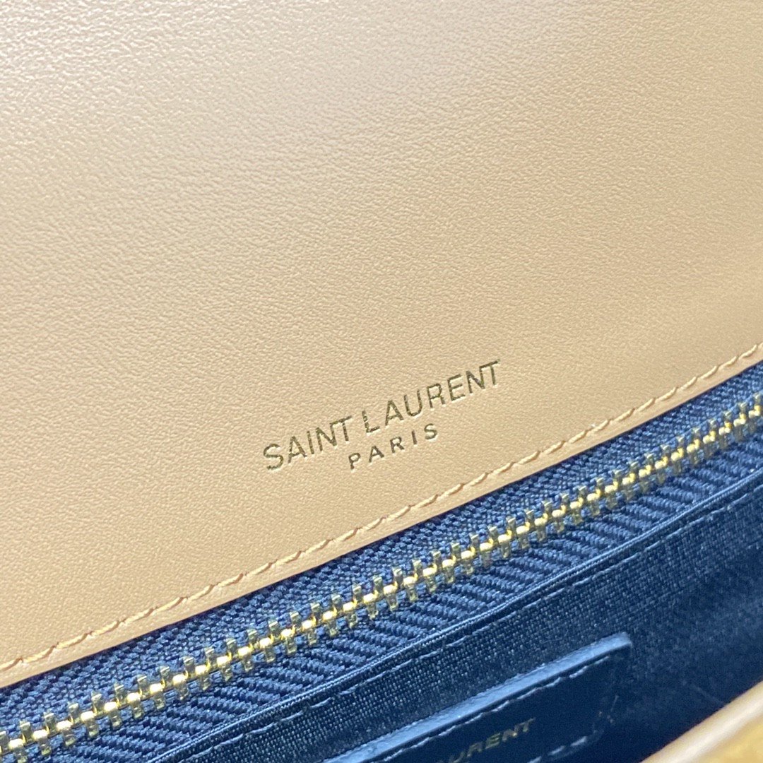 YSL Saint Laurent Niki 11in 28cm Brown Medium Chain Handbag