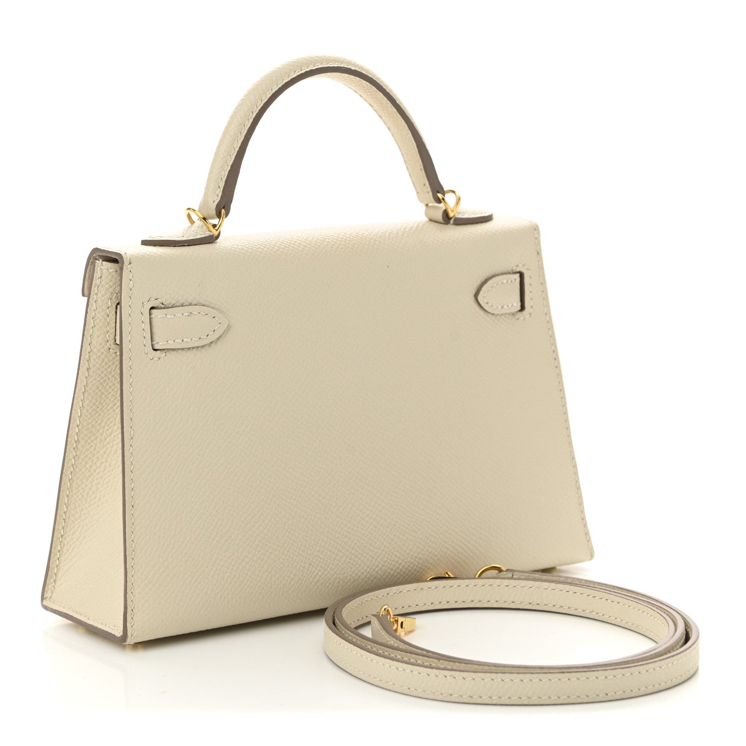 Hermes Epsom Kelly Sellier Craie Handbag Mini Travel Bag 20 Craie 1764172