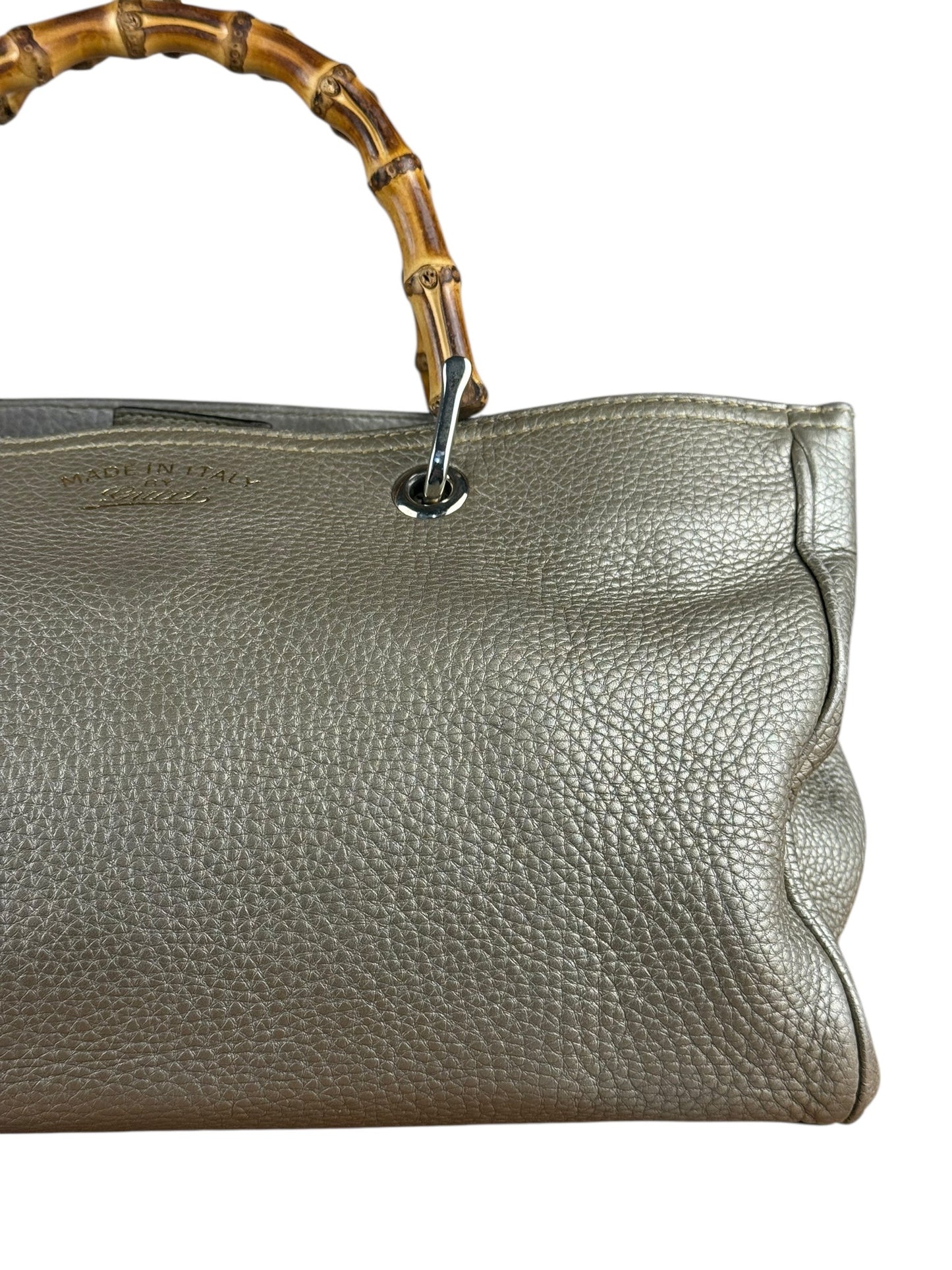 Gucci Bamboo Grained Leather Shopper 2Way Tote