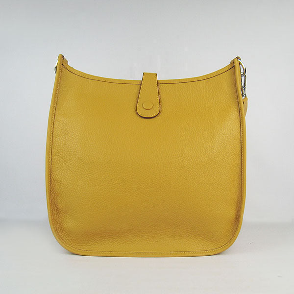 Hermes Luxury Evelyne I Handbag Yellow Silver Travel Bag
