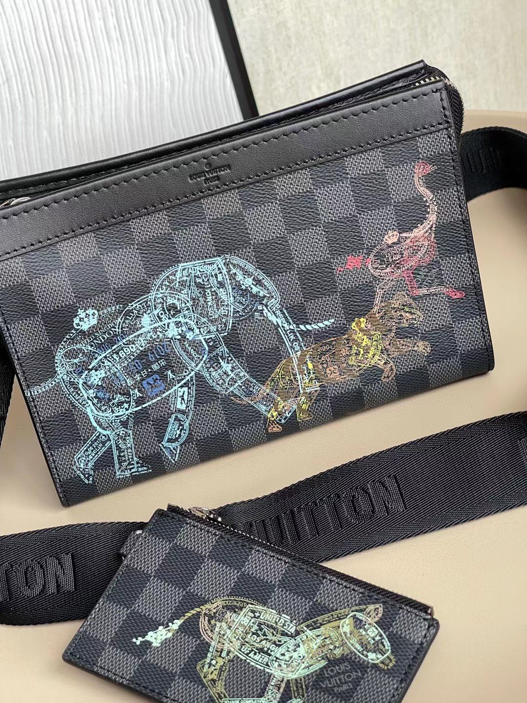 Top Quality Gaston Wearable Wallet Damier Graphite Crossbody Bag