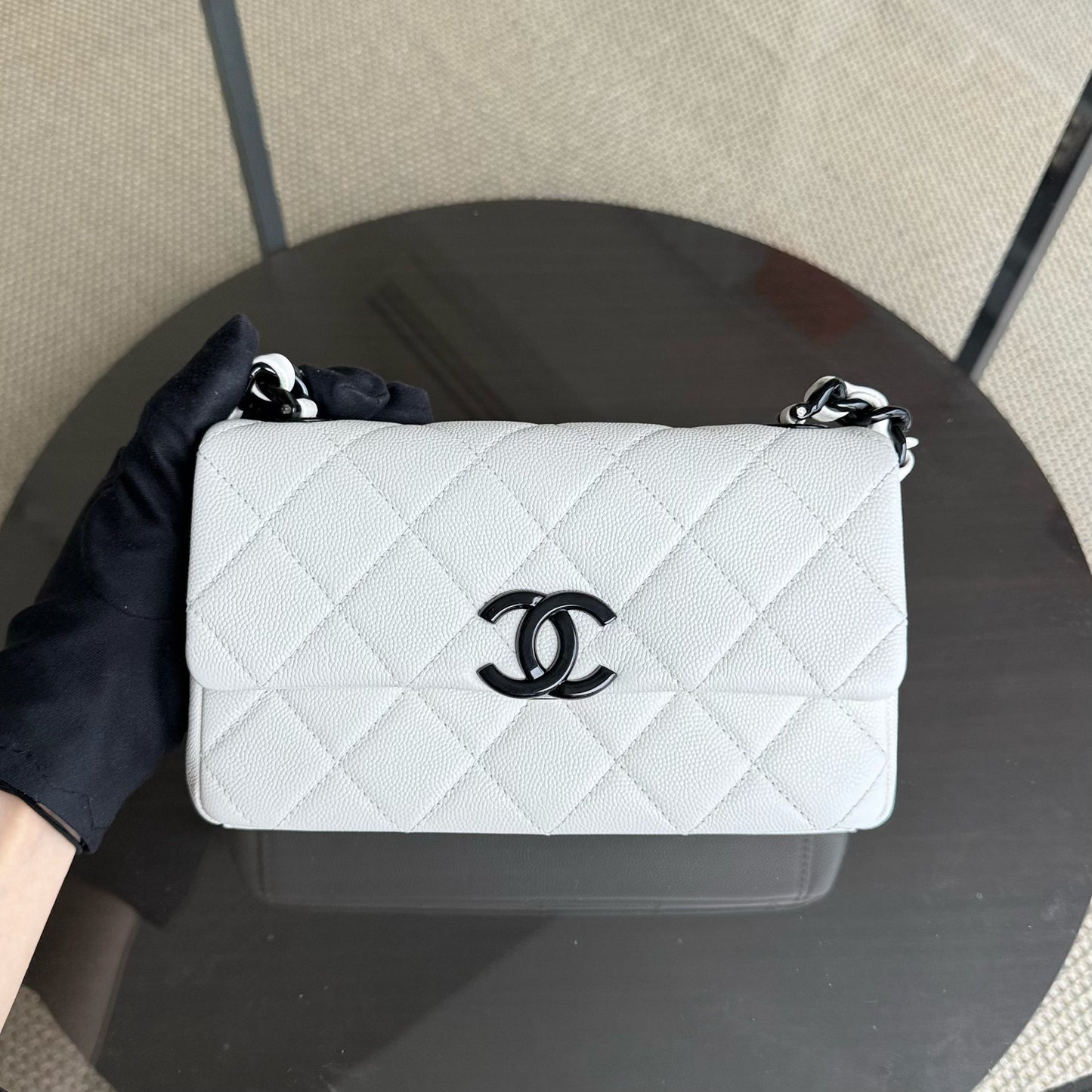 Chanel Seasonal Flap Small - Caviar My Everything Quilted Black Handbag